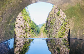 清津峡の写真